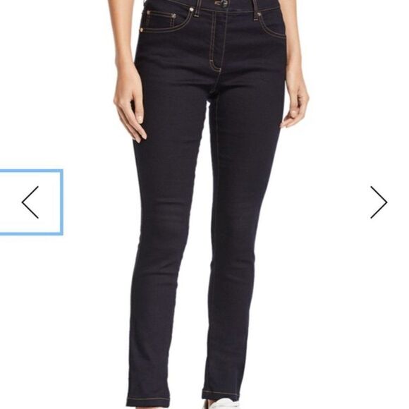 Escada Hi-Rise Dark Denim Stretch Jean Sz 36 T10 - Picture 1 of 9